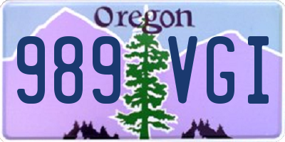 OR license plate 989VGI