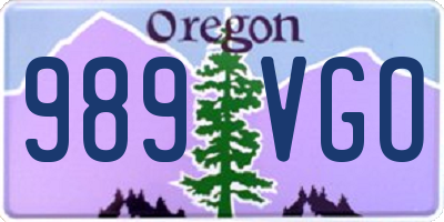 OR license plate 989VGO