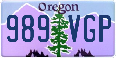 OR license plate 989VGP