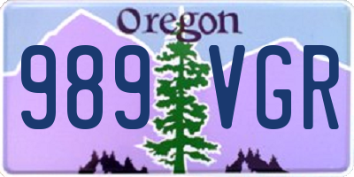 OR license plate 989VGR
