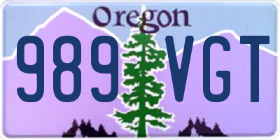 OR license plate 989VGT