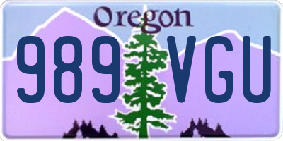 OR license plate 989VGU