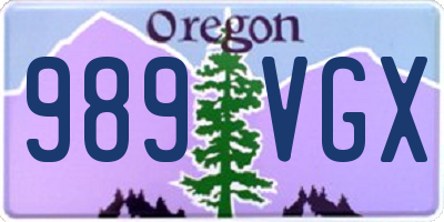 OR license plate 989VGX