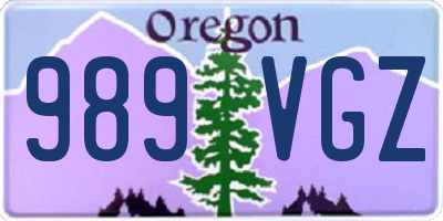 OR license plate 989VGZ