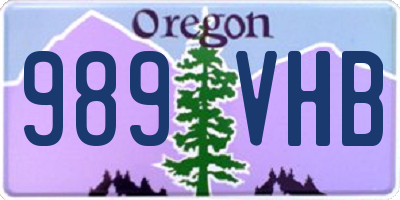 OR license plate 989VHB