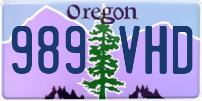 OR license plate 989VHD