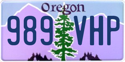 OR license plate 989VHP