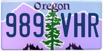OR license plate 989VHR
