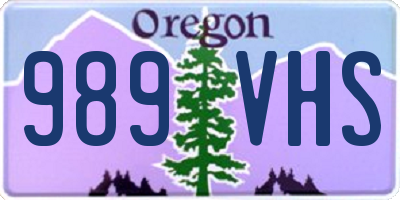 OR license plate 989VHS