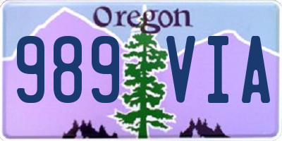 OR license plate 989VIA