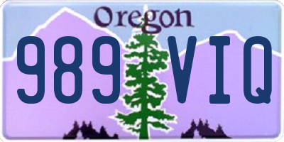 OR license plate 989VIQ