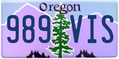 OR license plate 989VIS