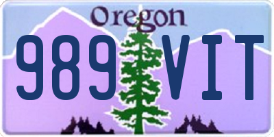OR license plate 989VIT
