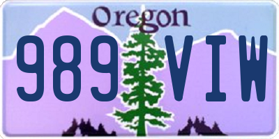 OR license plate 989VIW