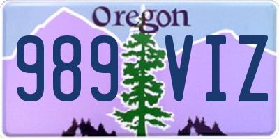 OR license plate 989VIZ