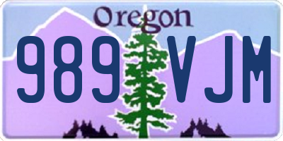 OR license plate 989VJM