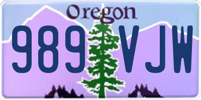 OR license plate 989VJW