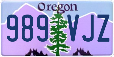 OR license plate 989VJZ