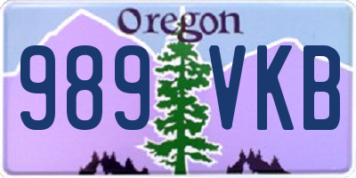 OR license plate 989VKB