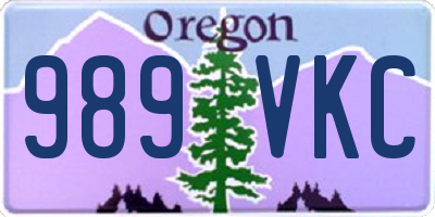 OR license plate 989VKC