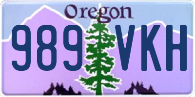 OR license plate 989VKH