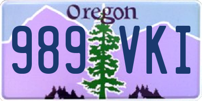 OR license plate 989VKI