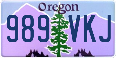 OR license plate 989VKJ
