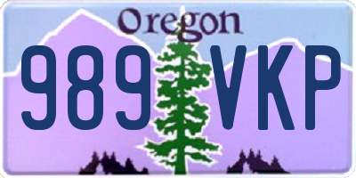 OR license plate 989VKP