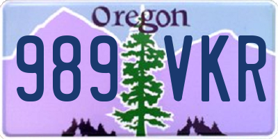 OR license plate 989VKR