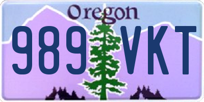 OR license plate 989VKT