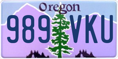 OR license plate 989VKU