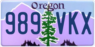 OR license plate 989VKX