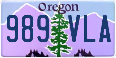 OR license plate 989VLA
