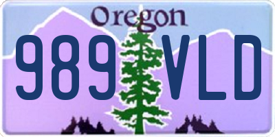 OR license plate 989VLD