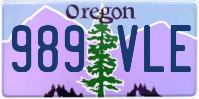 OR license plate 989VLE