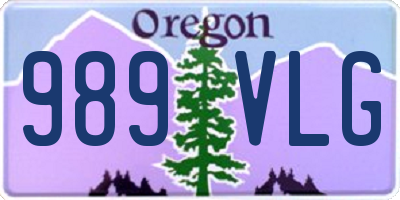 OR license plate 989VLG