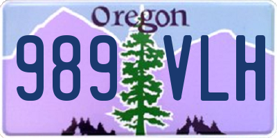 OR license plate 989VLH