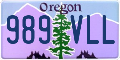 OR license plate 989VLL