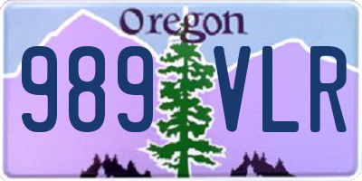 OR license plate 989VLR
