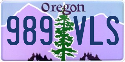 OR license plate 989VLS