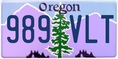 OR license plate 989VLT