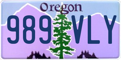 OR license plate 989VLY