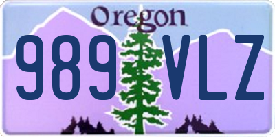 OR license plate 989VLZ