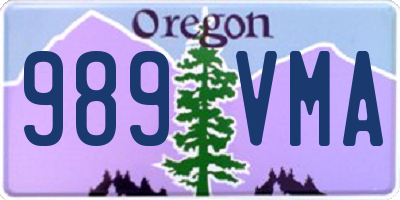 OR license plate 989VMA