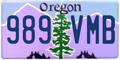 OR license plate 989VMB
