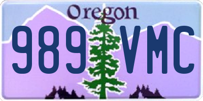 OR license plate 989VMC