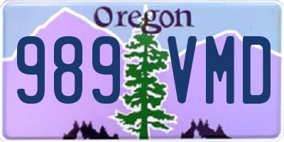OR license plate 989VMD