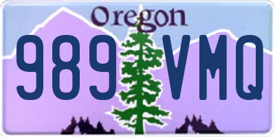 OR license plate 989VMQ