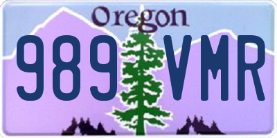 OR license plate 989VMR