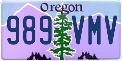 OR license plate 989VMV